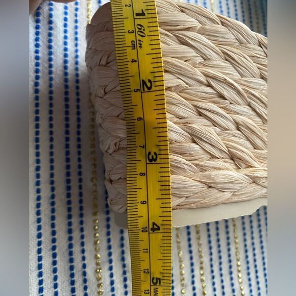 VINCE Women Gilian Suede Wedge Sandal Blonde Size 8M Beige NEW - Picture 16 of 16